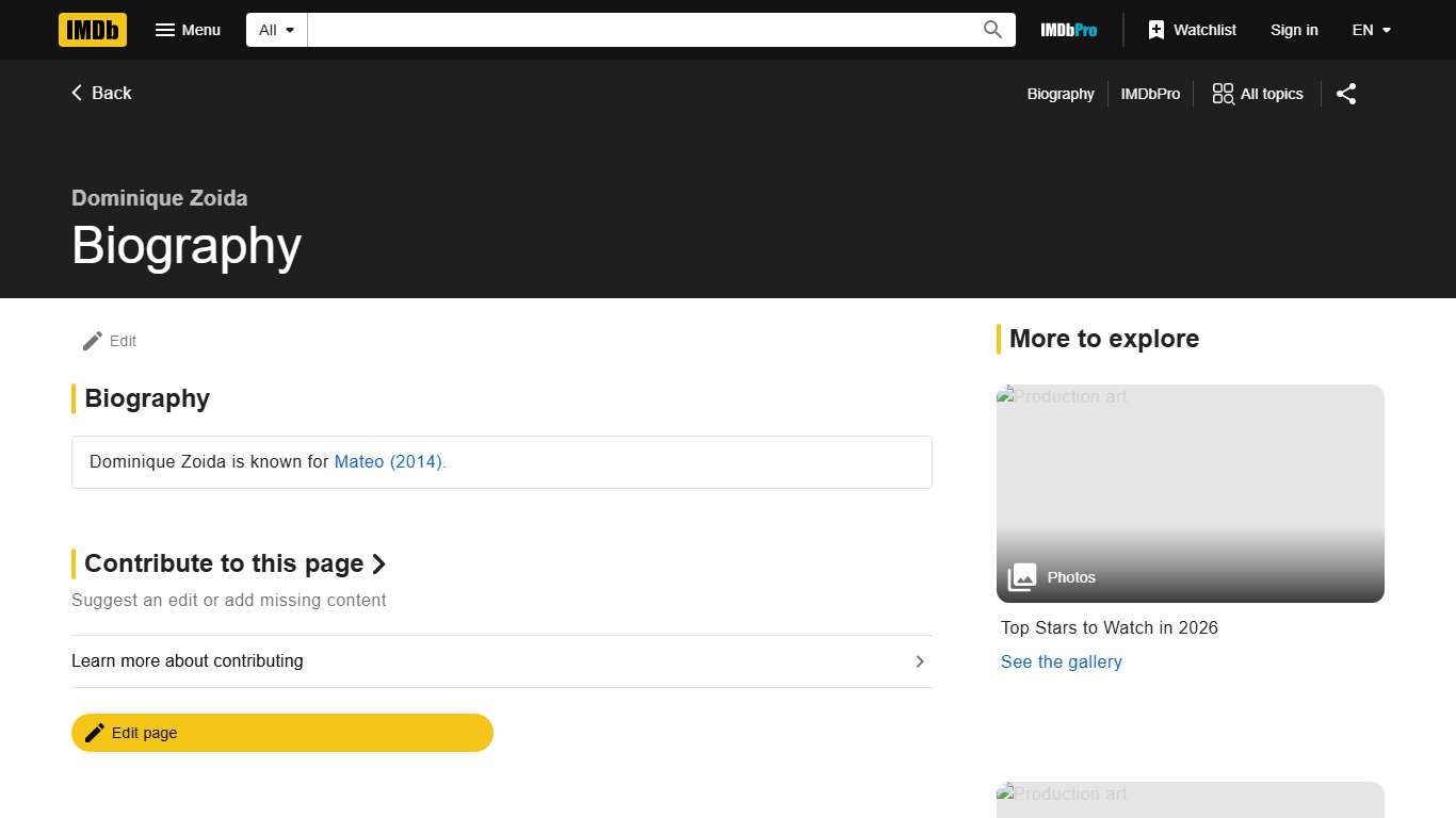 Dominique Zoida - Biography - IMDb