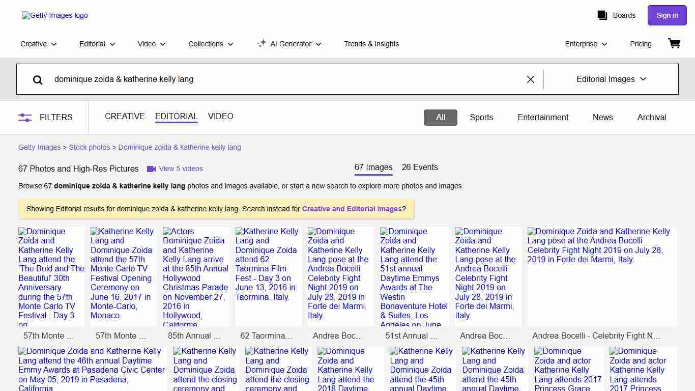 67 Dominique Zoida & Katherine Kelly Lang Photos & High Res Pictures - Getty Images